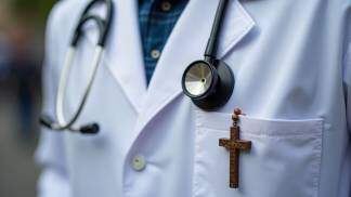 médico carregando terço no bolso do jaleco