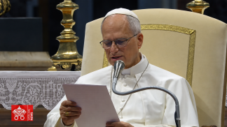 Papa Leão XIV na Basílica de São Pedro durante a Audiência Geral