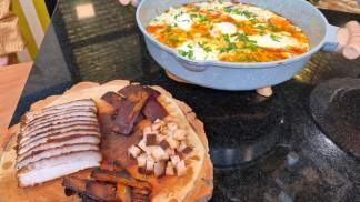 bacon e ovos caseiros 