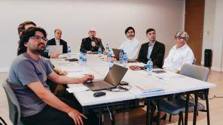 Grupo de professores e padres da CNBB