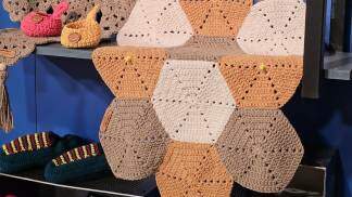 crochê hexagono
