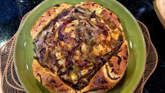 torta vegetariana de cebola 