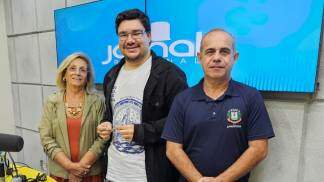 Márcia Filippo, secretária de Turismo e Major Marco Antônio de Oliveira, secretário de Segurança e Trânsito de Aparecida