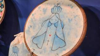 nossa senhora aparecida em aquarela 