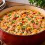 Ensopado Cremoso de Feijão e Linguiça